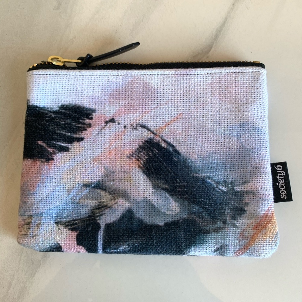 Society 6 Watercolor Print Makeup Pouch Bag